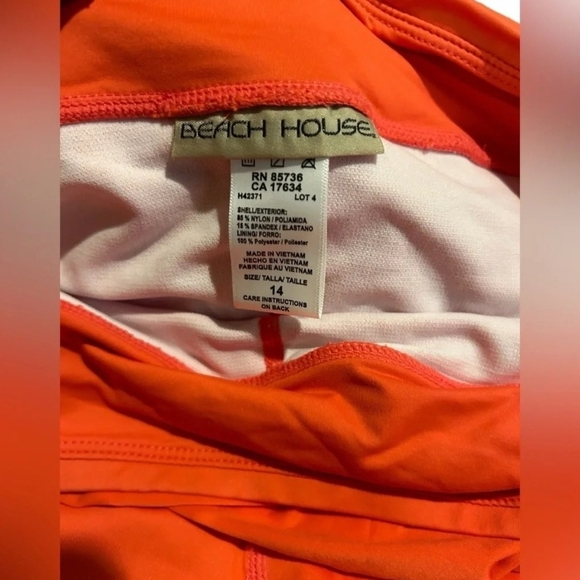 Beach House Vibrant Orange Skort - Picture 3 of 4